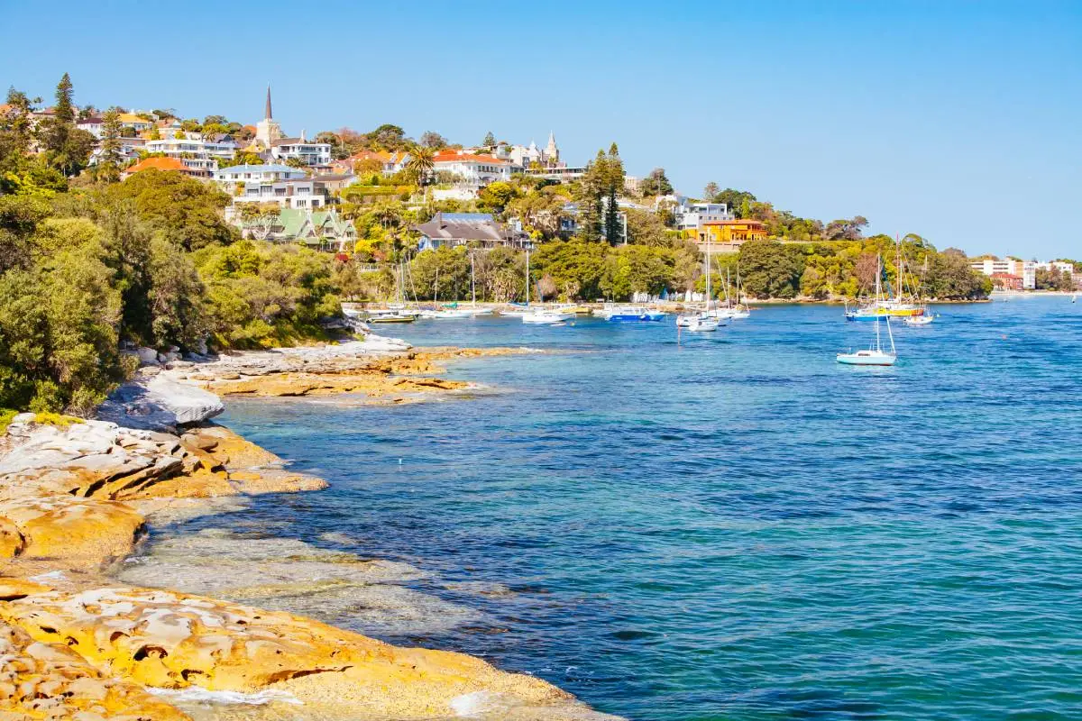 The exclusive Camp Cove near Watson's Bay on a warm winter's day in Sydney, Australia